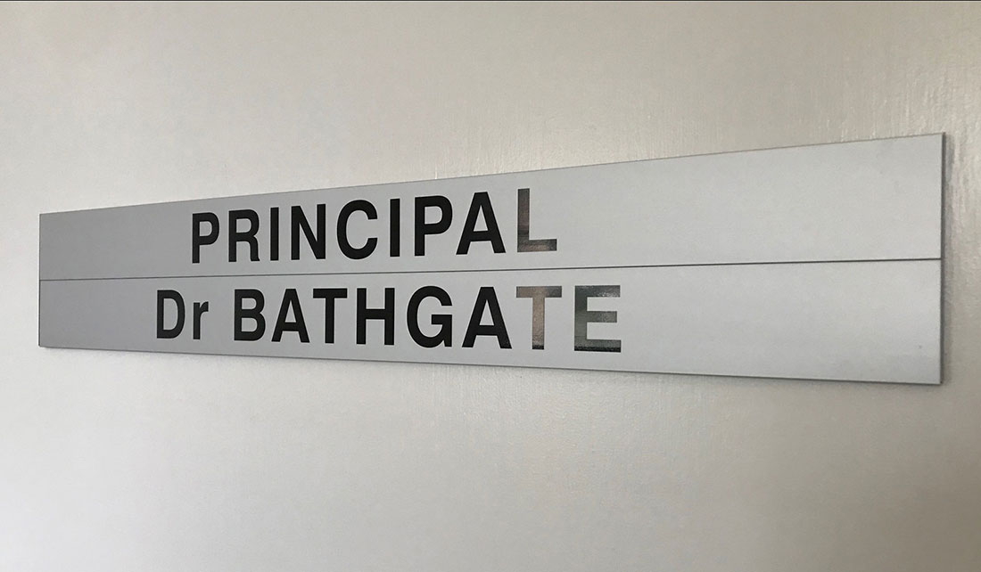 School Principle Door Sign
