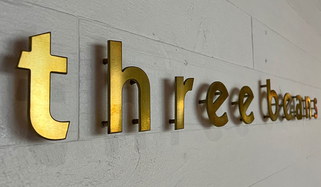 Brass Pinned Sign