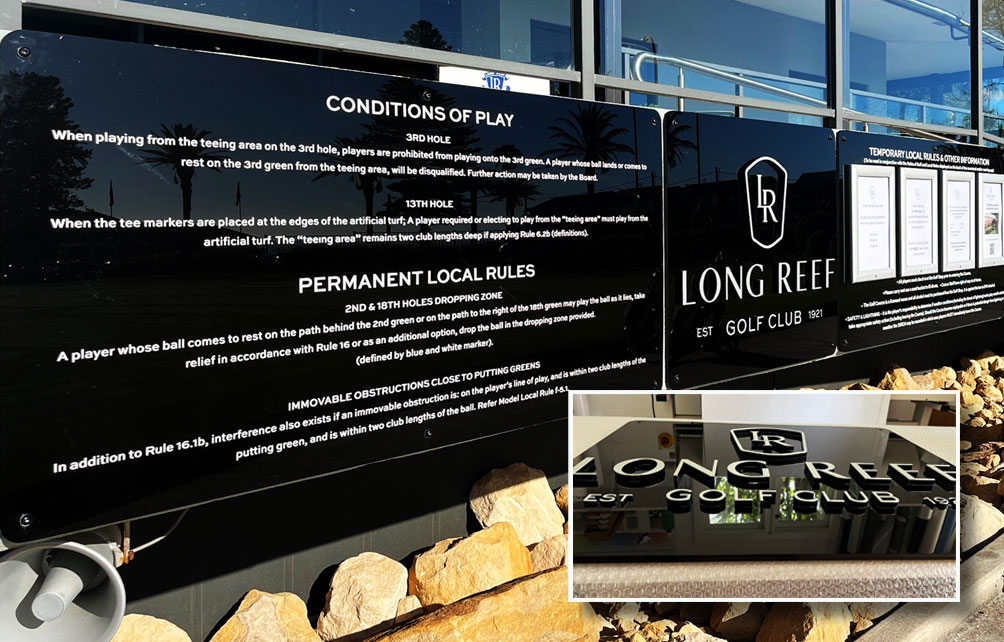 Lasercut Golf Signage