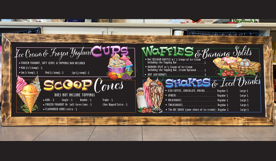 Chalkart Menu Board